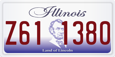 IL license plate Z611380