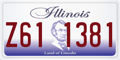 IL license plate Z611381
