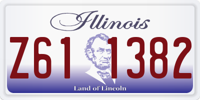IL license plate Z611382