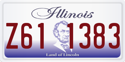 IL license plate Z611383