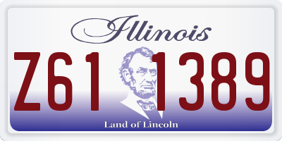 IL license plate Z611389