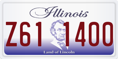 IL license plate Z611400