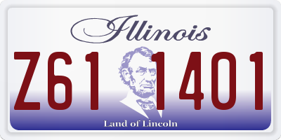 IL license plate Z611401