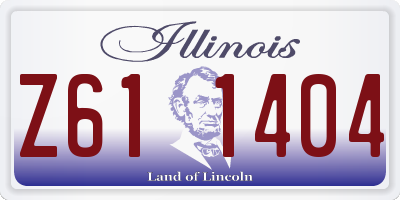 IL license plate Z611404