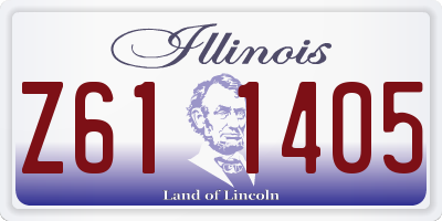 IL license plate Z611405