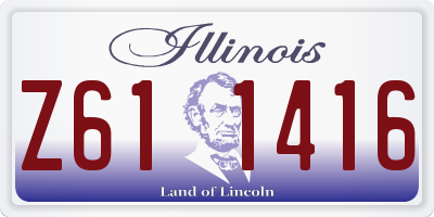 IL license plate Z611416