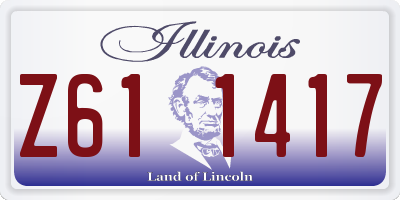 IL license plate Z611417