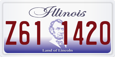 IL license plate Z611420