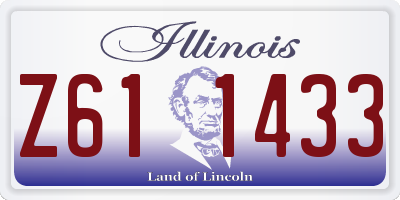 IL license plate Z611433