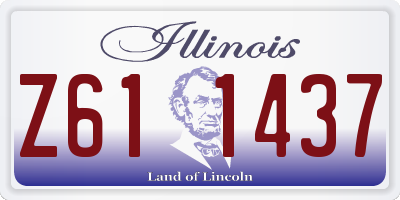 IL license plate Z611437