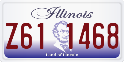 IL license plate Z611468
