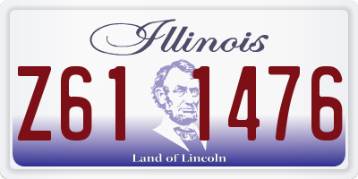 IL license plate Z611476