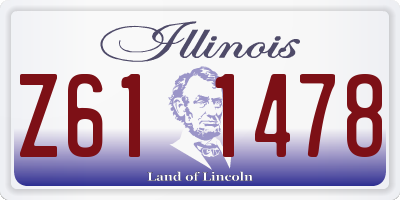 IL license plate Z611478