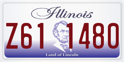 IL license plate Z611480