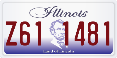 IL license plate Z611481
