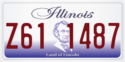 IL license plate Z611487