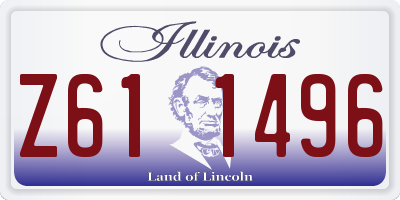 IL license plate Z611496