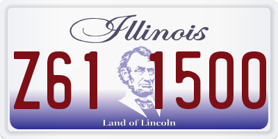 IL license plate Z611500