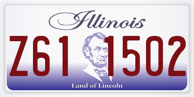 IL license plate Z611502