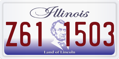 IL license plate Z611503
