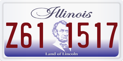 IL license plate Z611517