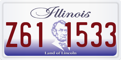 IL license plate Z611533