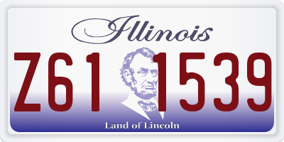 IL license plate Z611539