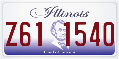 IL license plate Z611540