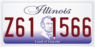 IL license plate Z611566