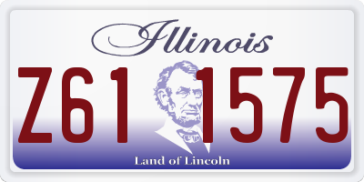 IL license plate Z611575