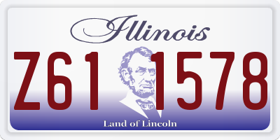 IL license plate Z611578