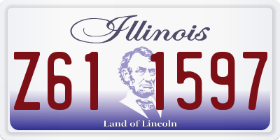 IL license plate Z611597