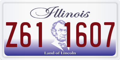 IL license plate Z611607
