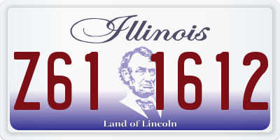 IL license plate Z611612