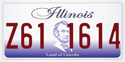 IL license plate Z611614