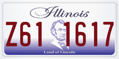 IL license plate Z611617