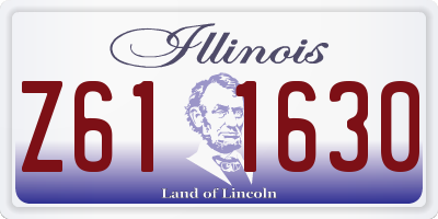 IL license plate Z611630