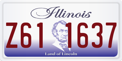 IL license plate Z611637