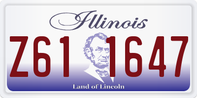 IL license plate Z611647