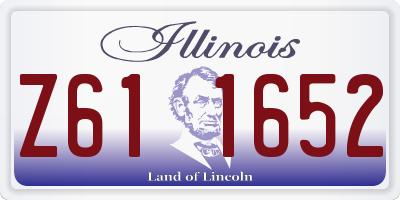 IL license plate Z611652