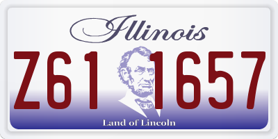 IL license plate Z611657