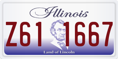 IL license plate Z611667
