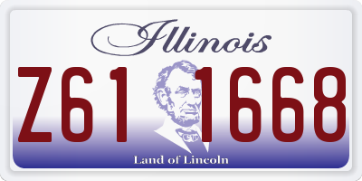IL license plate Z611668
