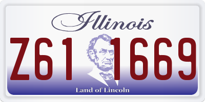 IL license plate Z611669