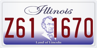 IL license plate Z611670