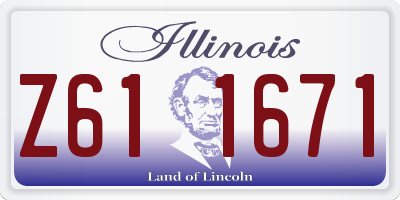 IL license plate Z611671