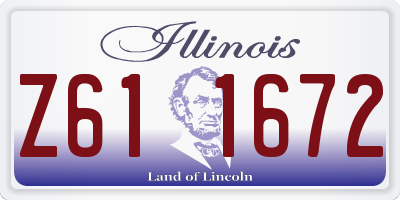 IL license plate Z611672