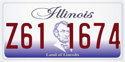 IL license plate Z611674