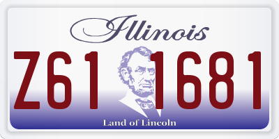 IL license plate Z611681