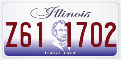 IL license plate Z611702